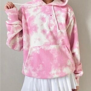 Urban Outfitters Pink UO champion tie dye hoodie sweatshirt oversized small